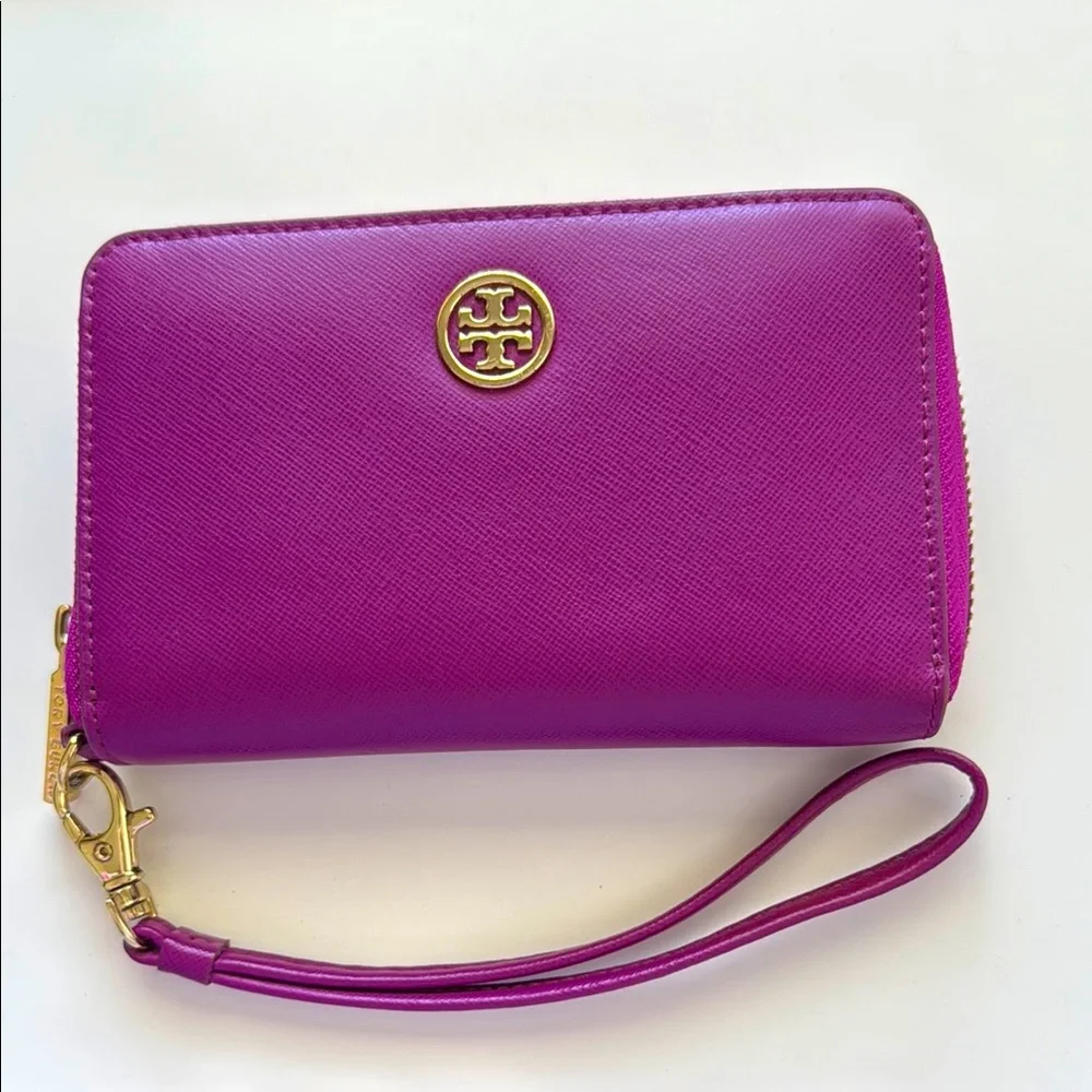 EUC Tory Burch Dena Leather Zip Continental Clutch Wallet - Picture 1 of 9